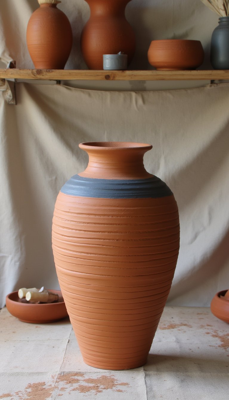 2. Coil-Built Statement Vase