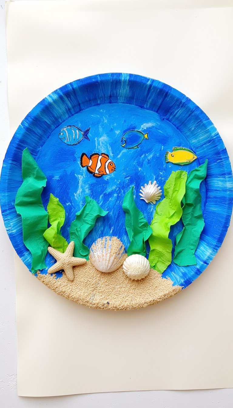 6. Paper Plate Ocean