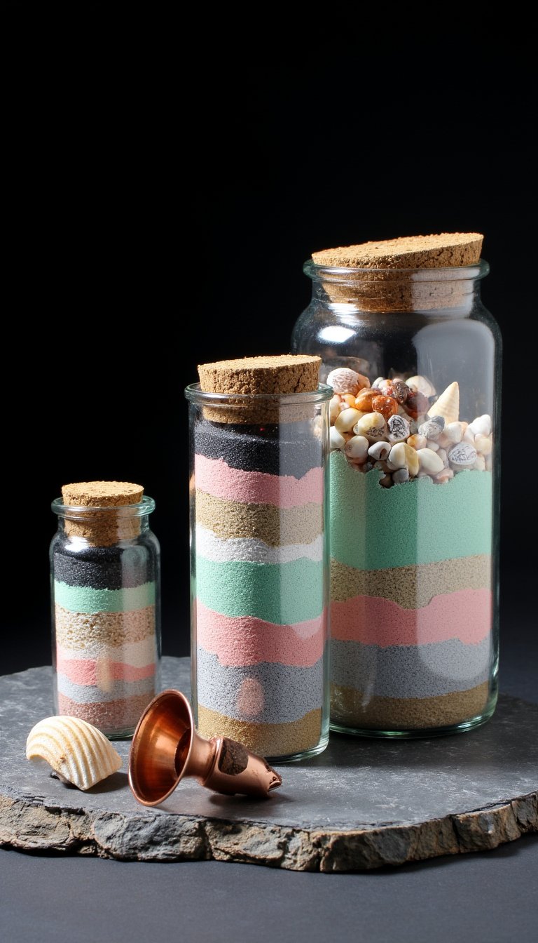 3. Layered Sand Art Jars