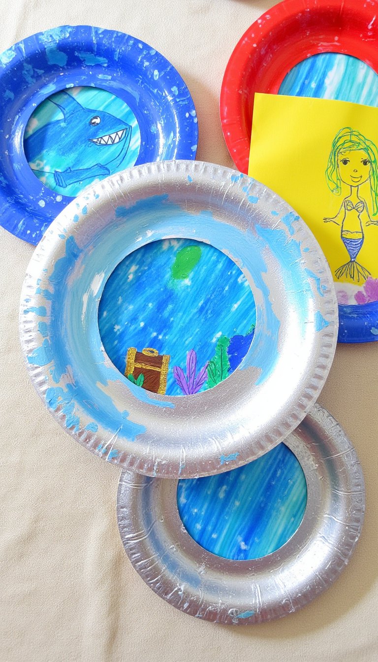 9. Paper Plate Porthole Portraits