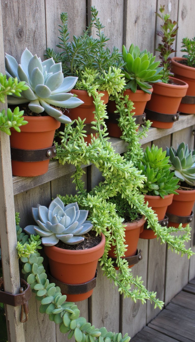 3. Simple Vertical Succulent Planter