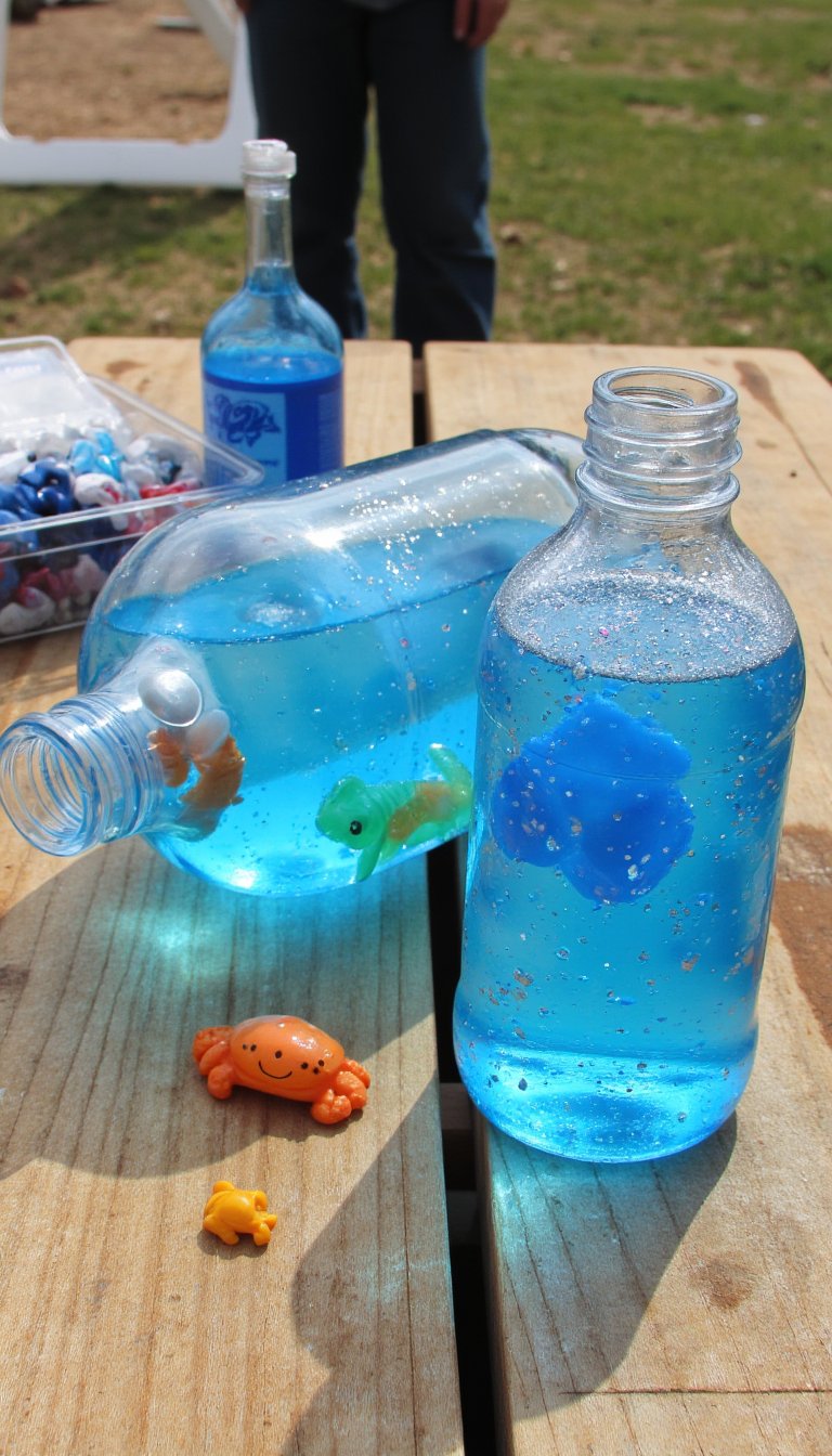 8. Ocean in a Bottle Sensory Jars