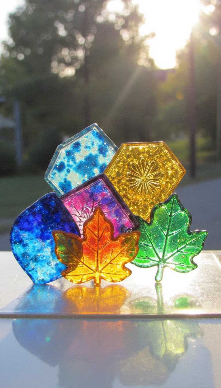 6. “Stained Glass” Sun Catchers