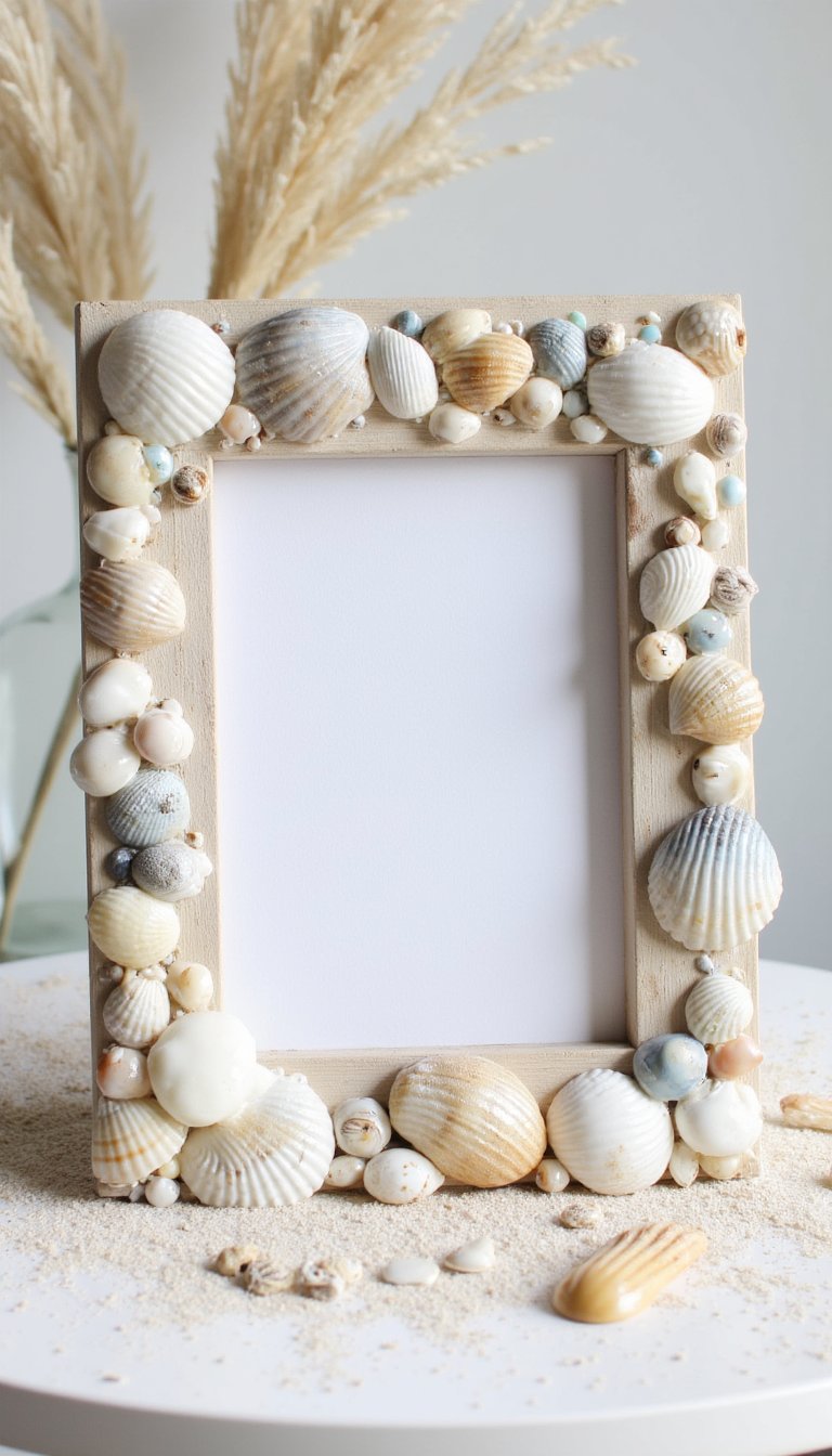 11. Shell-Embellished Picture Frames