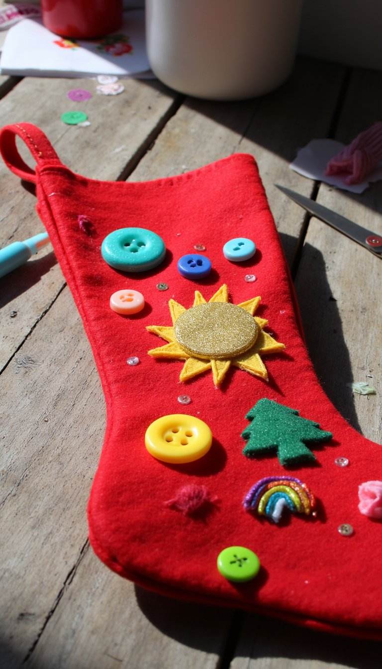 13. Felt Christmas Stocking for Stuffy