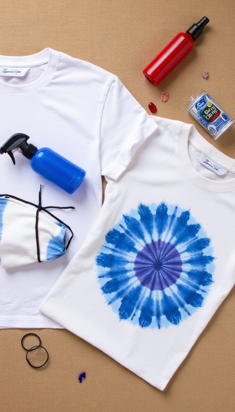 4. Red, White, and Blue Tie-Dye T-shirts