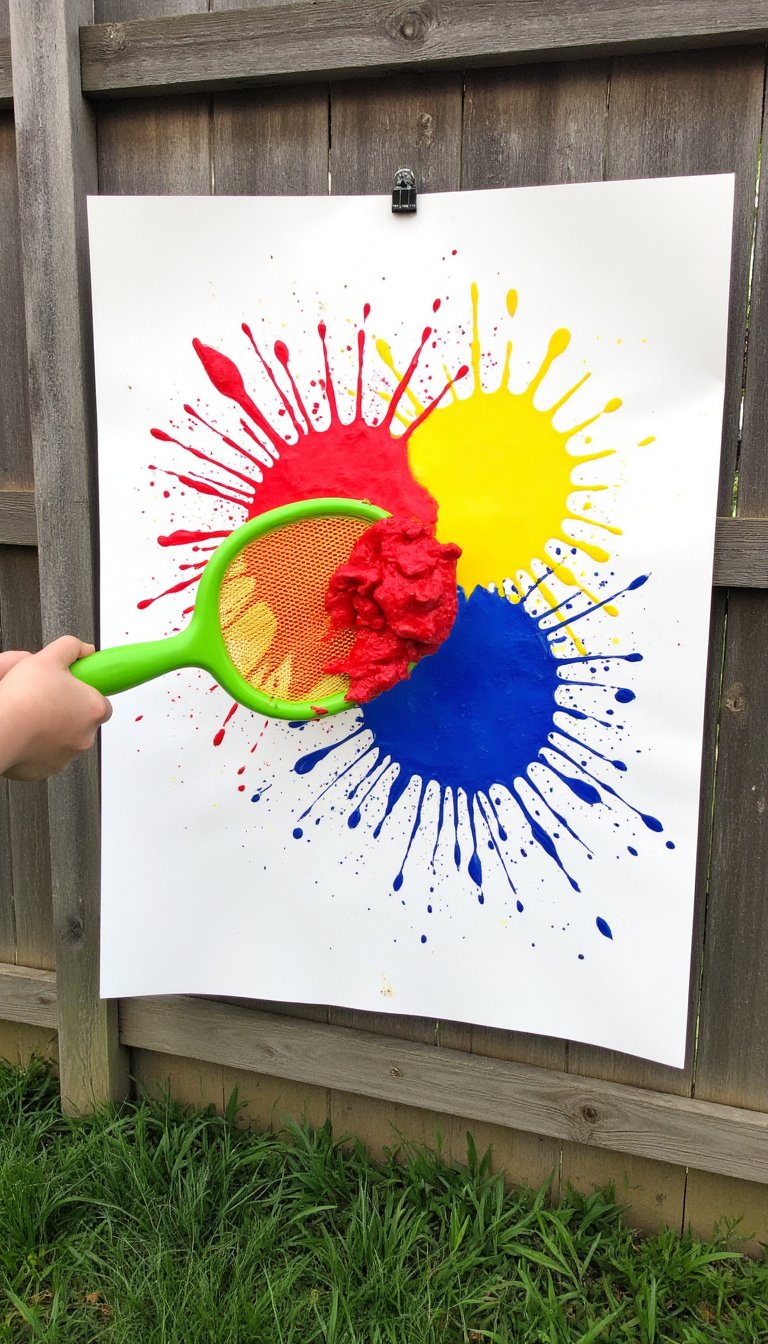 6. Fly Swatter Splat Art