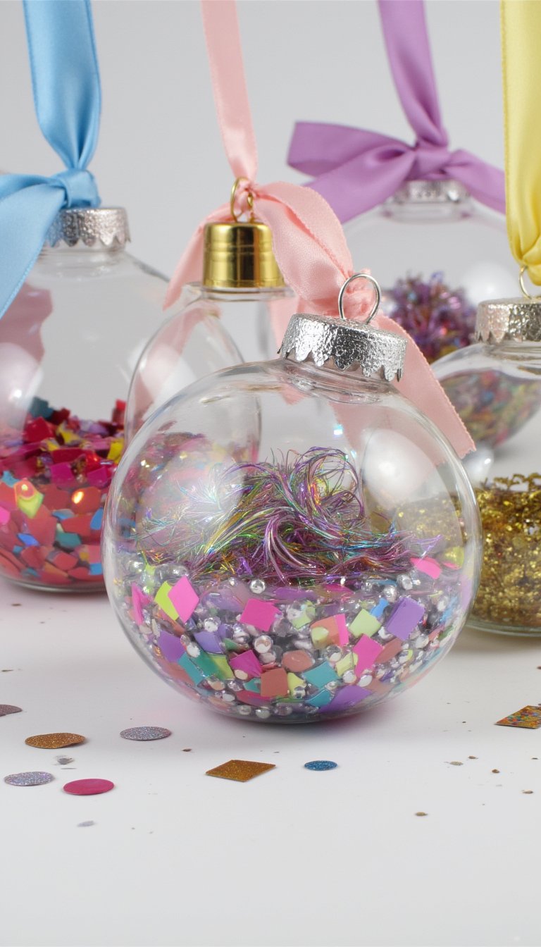 24. Confetti-Filled Ornaments