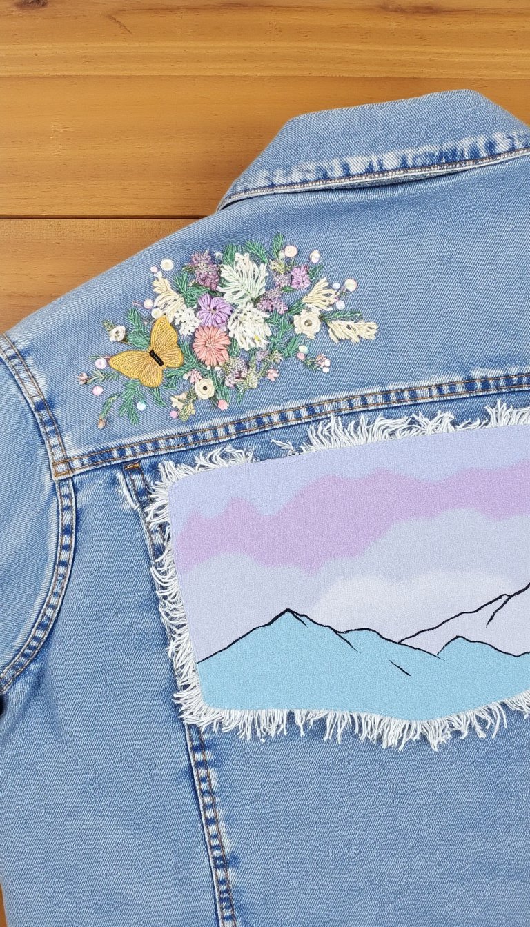 4. Thrifted Denim Jacket Revival