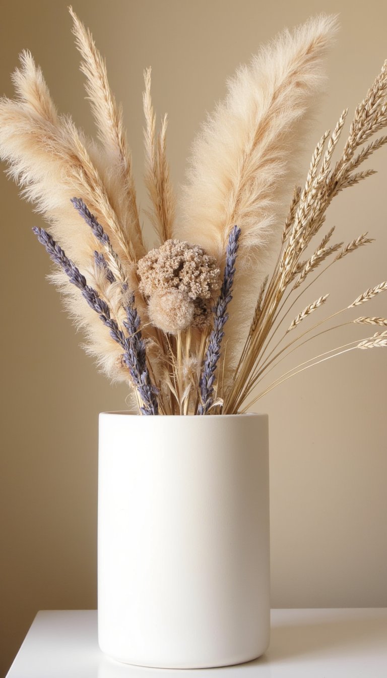 1. Dried Flower Pampas Grass Arrangement