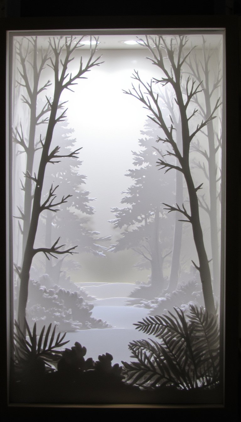 6. Laser-Cut Paper Shadow Boxes
