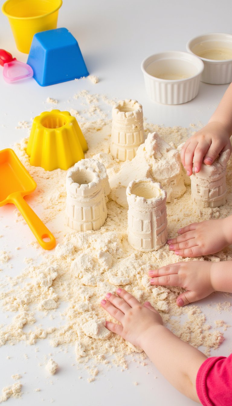 8. Cloud Dough Sandcastles