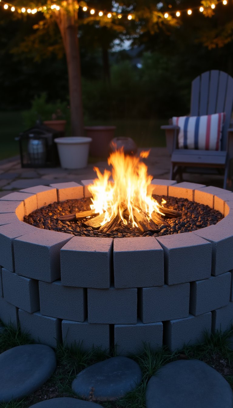 1. Build a No-Dig Modern Fire Pit