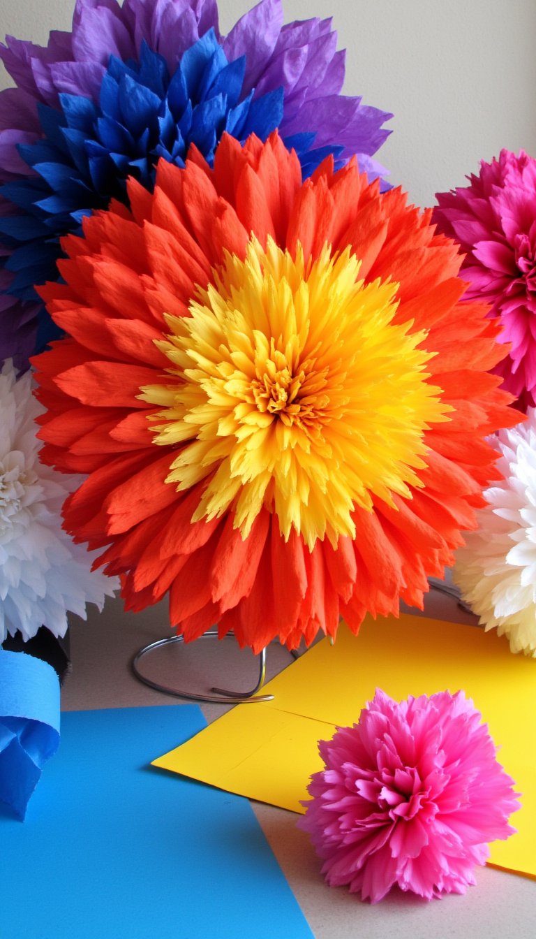 8. Giant Tissue Paper Flowers