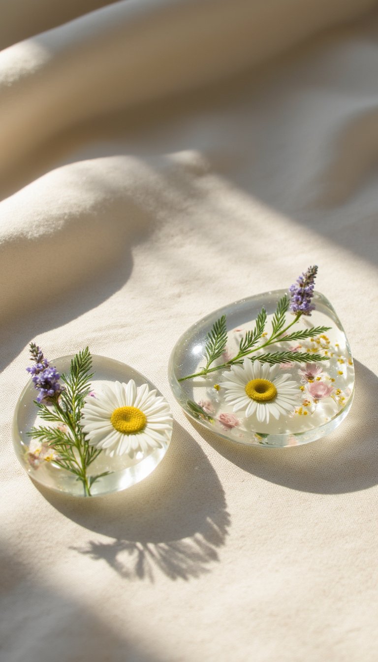 1. Pressed Flower & Resin Sun Catchers