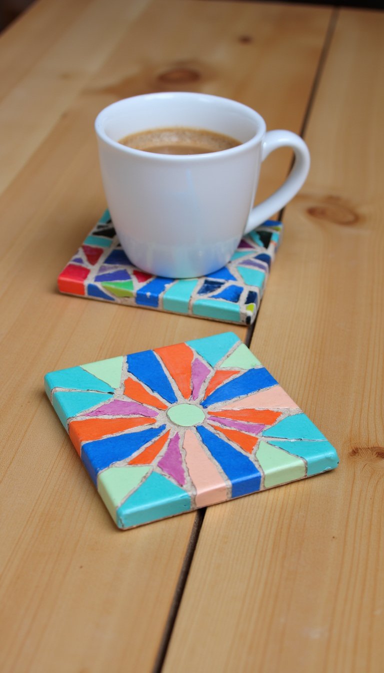 11. Paper Mosaic Coasters