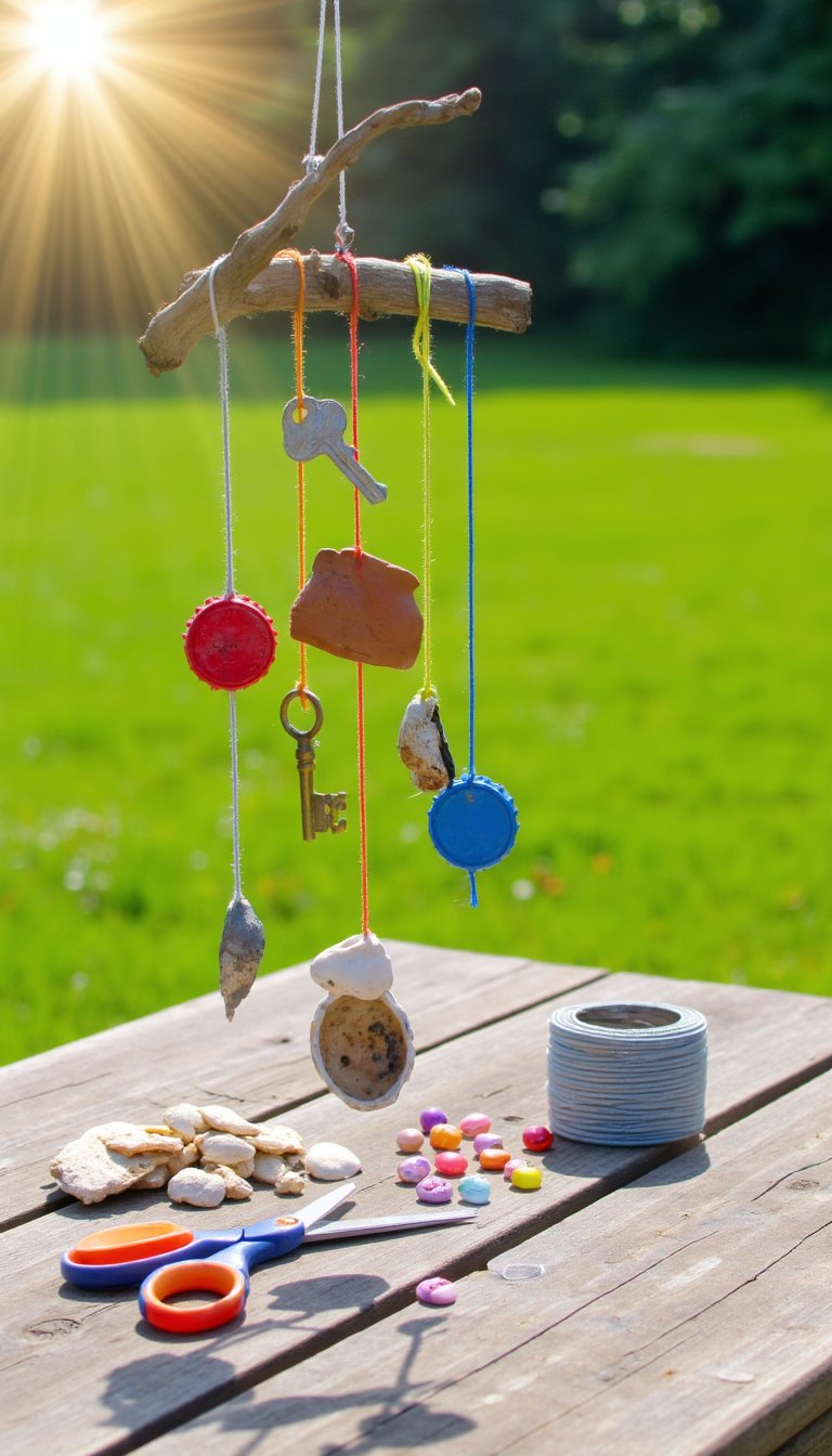 10. Wind Chimes from Recyclables