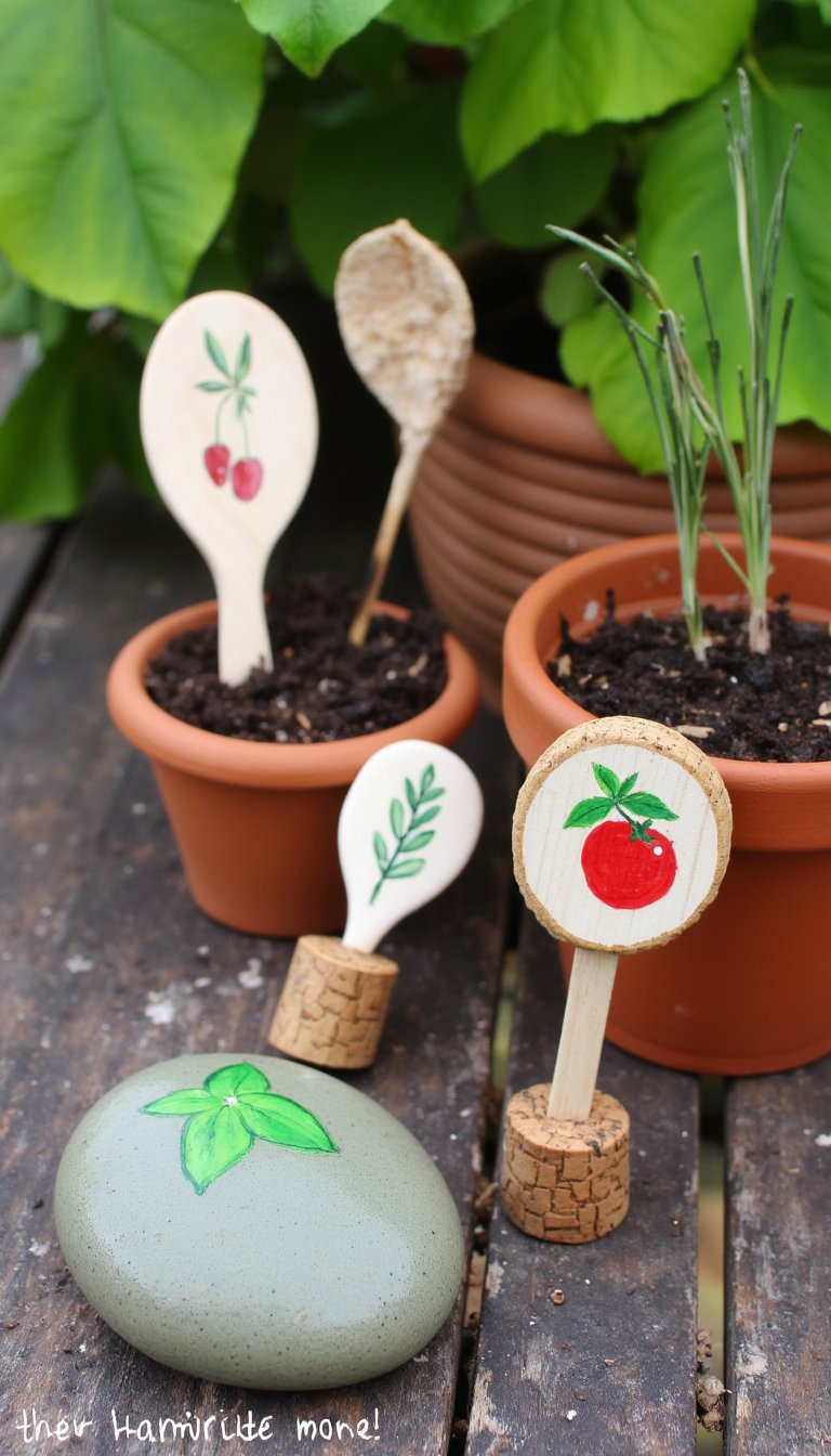 4. Personalized Painted Garden Markers
