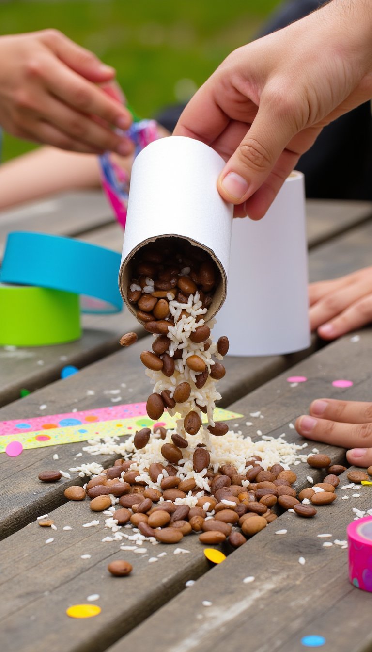9. Toilet Paper Maracas Race