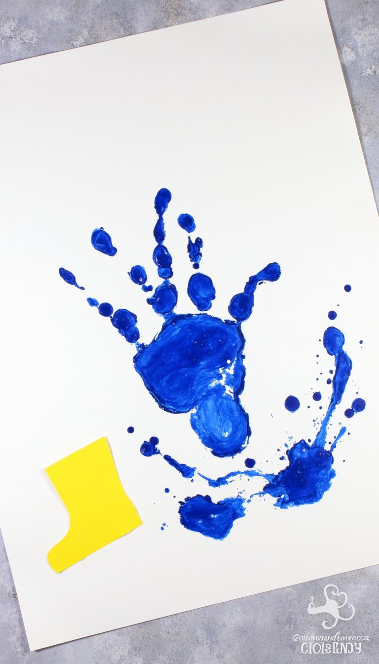 8. Puddle Jumping Footprint Art