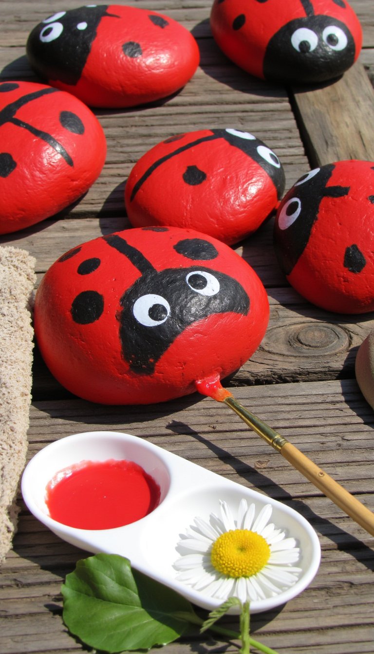 10. Ladybug Rocks