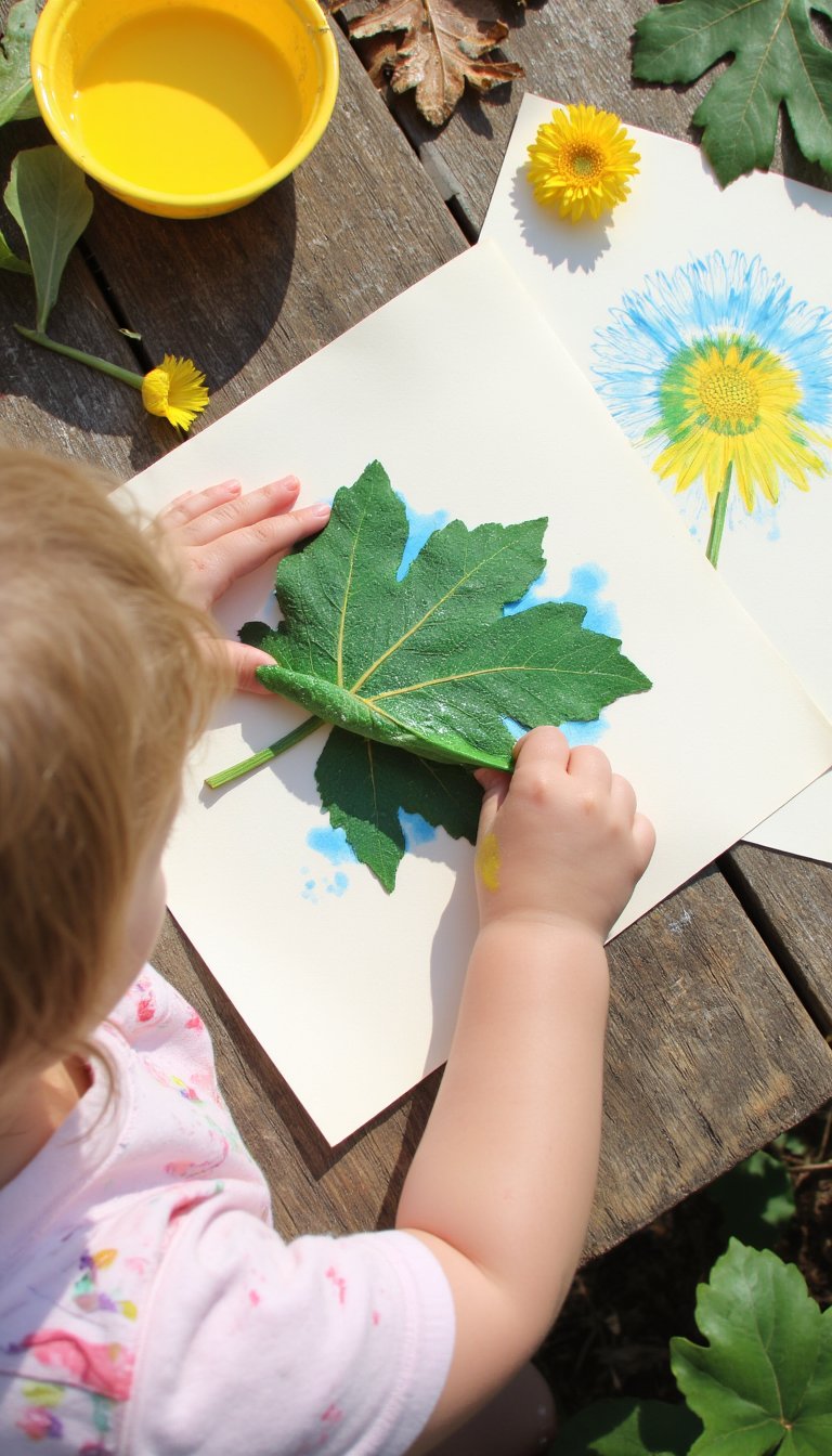 15. Leaf and Flower Printing Art