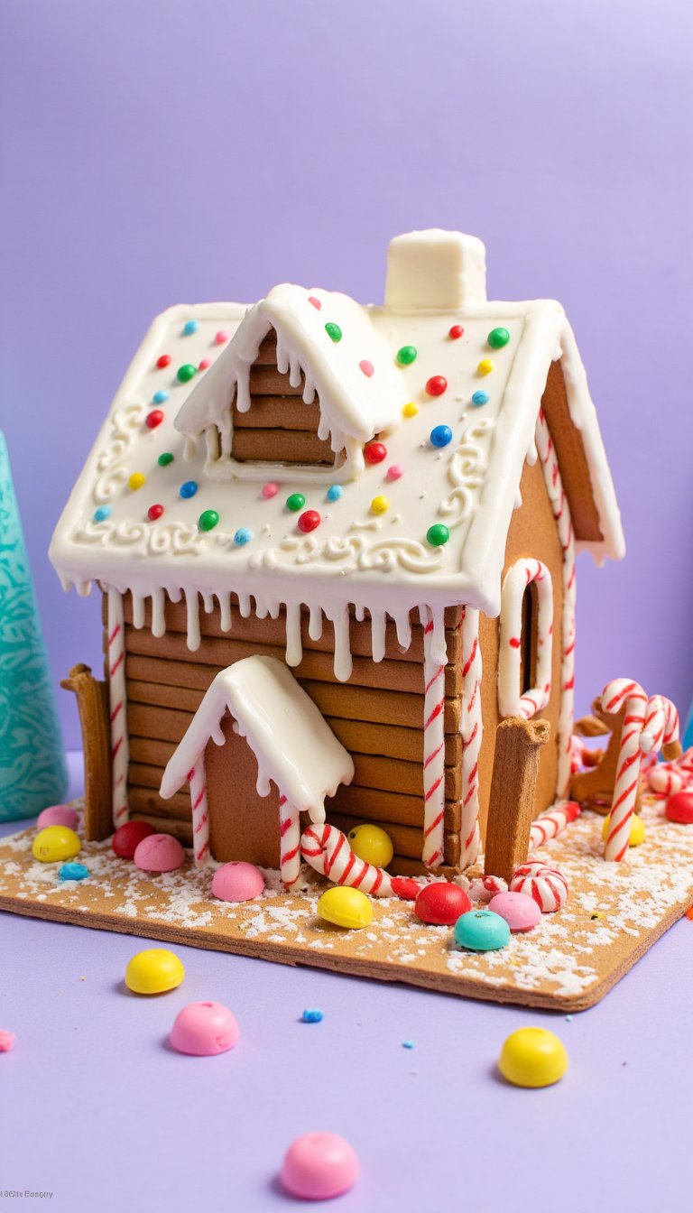 4. Festive Gingerbread House