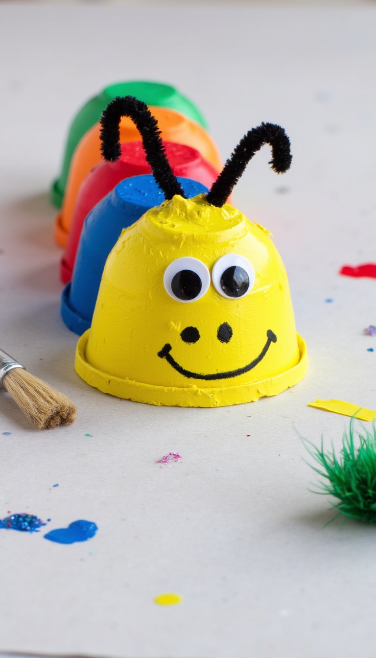 14. Egg Carton Caterpillar