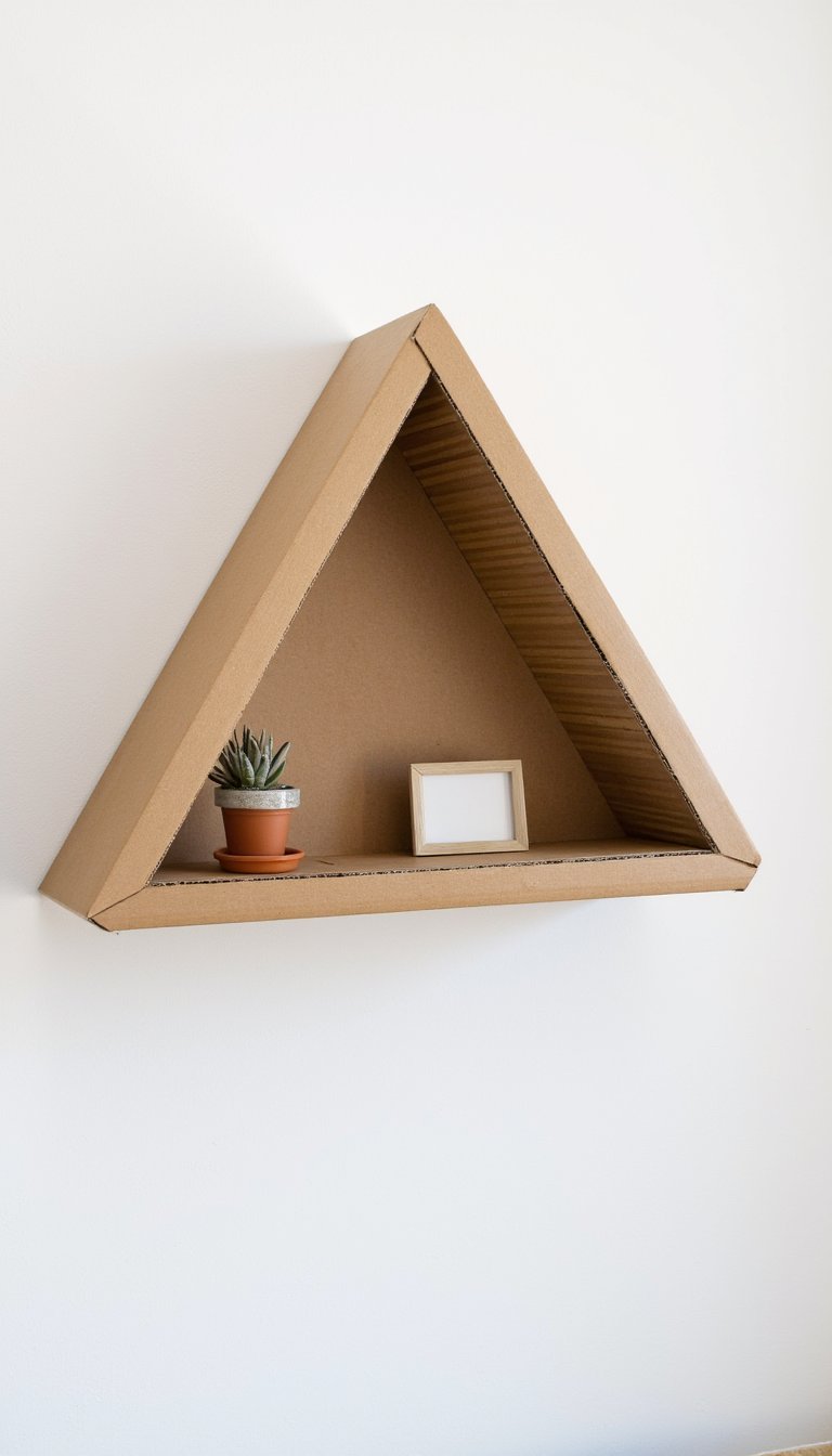28. A "Floating" Cardboard Wall Shelf