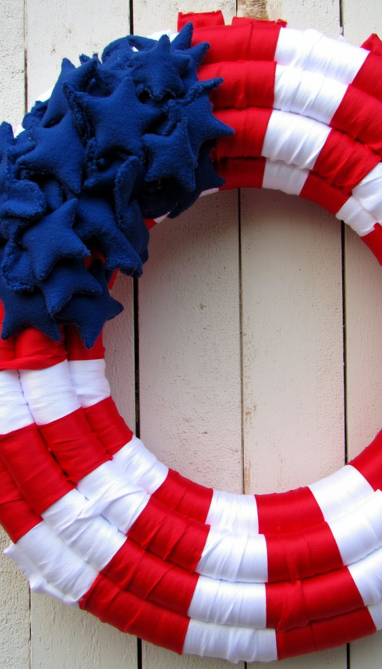 4. DIY Flag-inspired Wreath