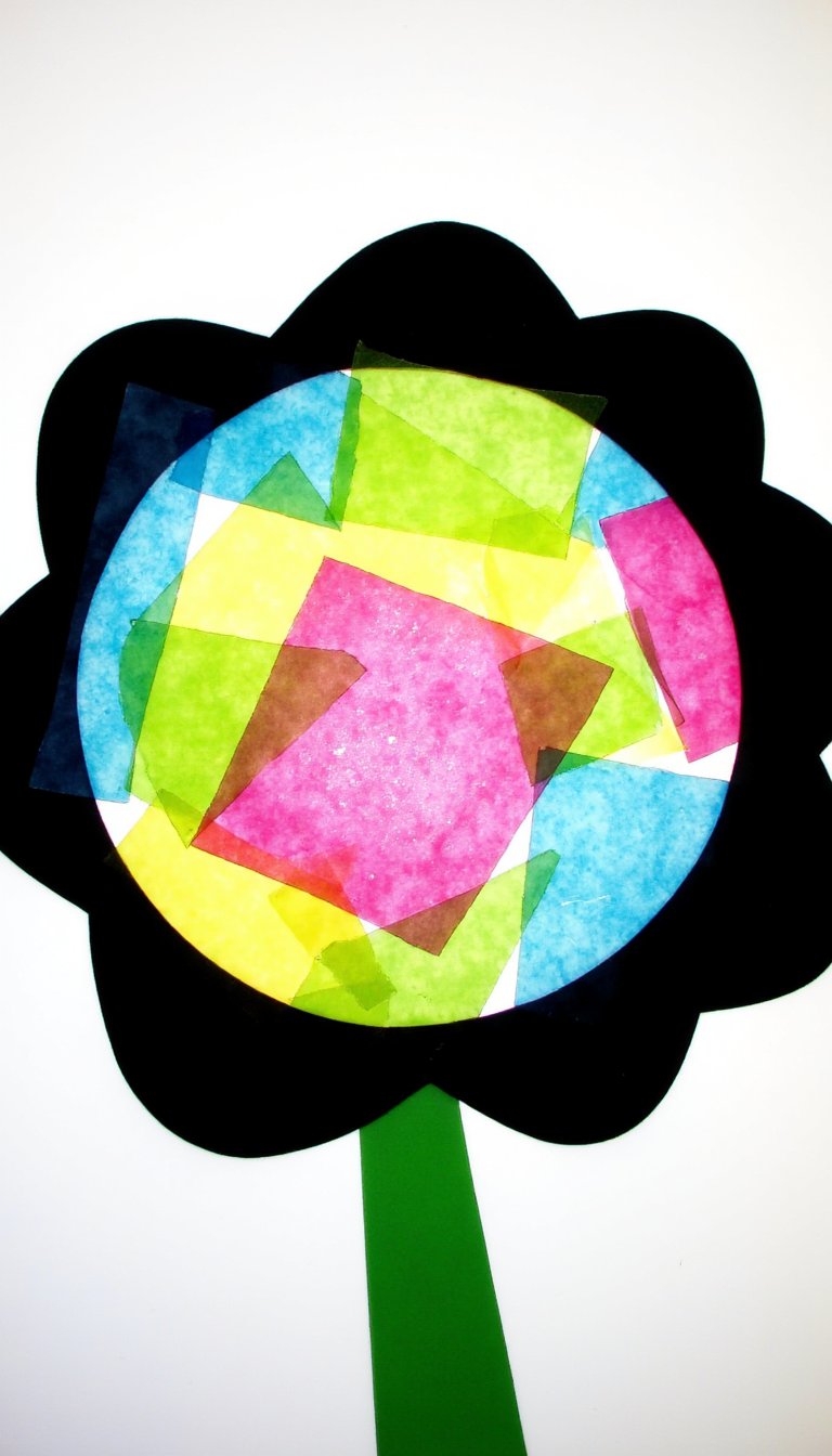 1. Tissue Paper Stained Glass Flowers