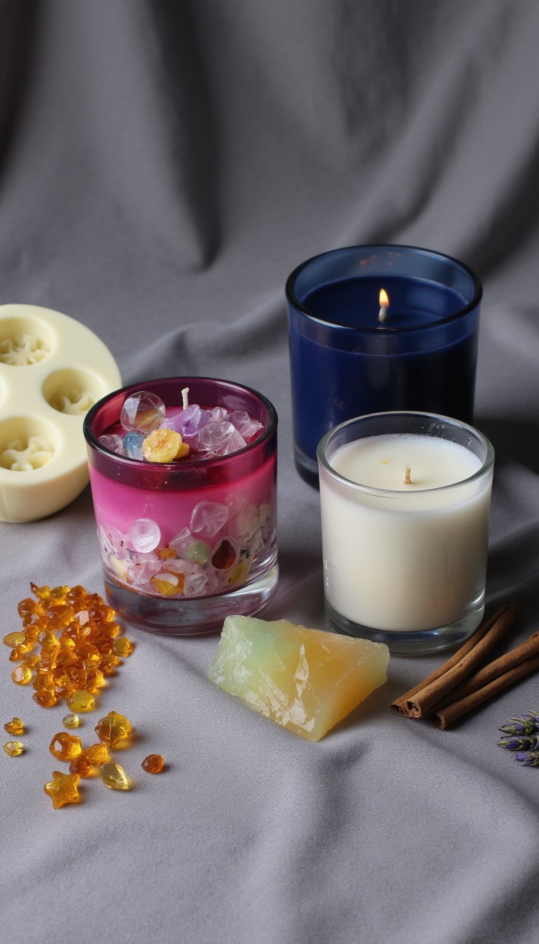 12. Custom Scented Candles with Embeds