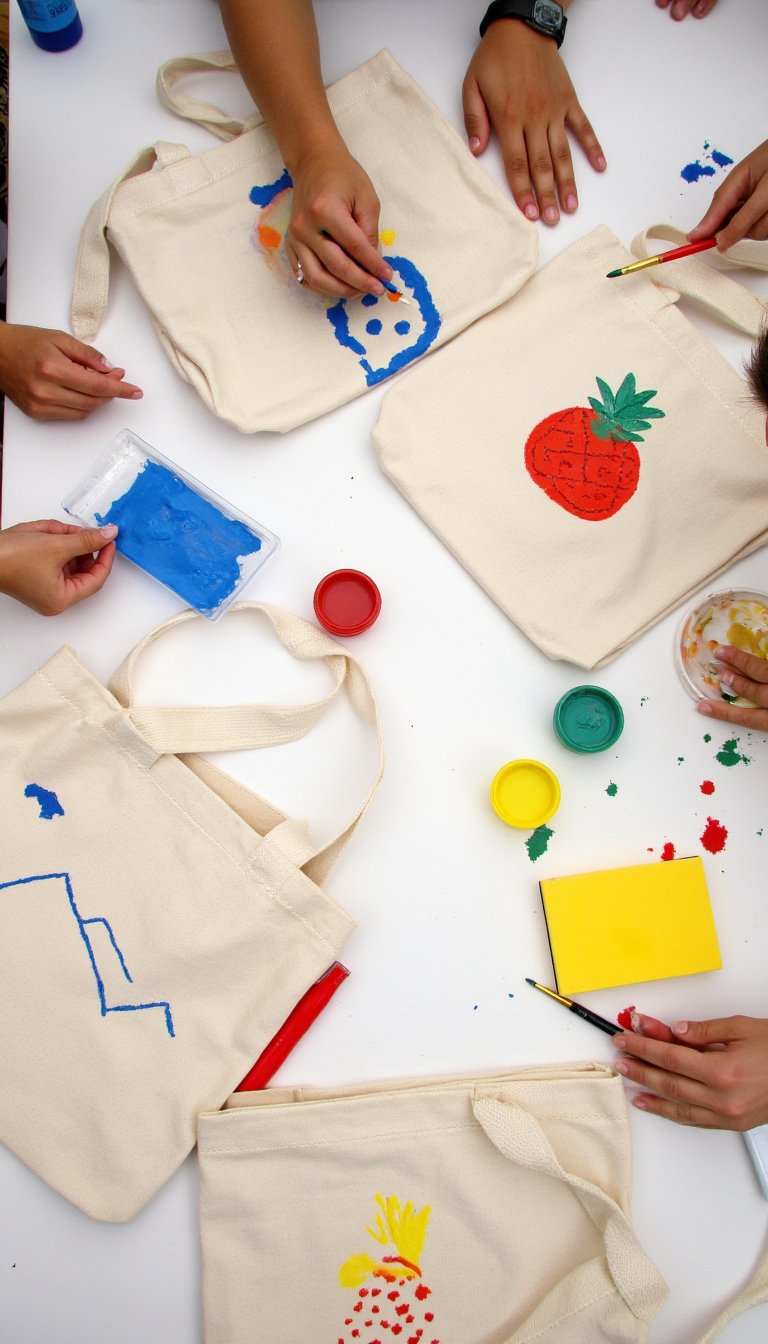 8. Custom Painted Tote Bags