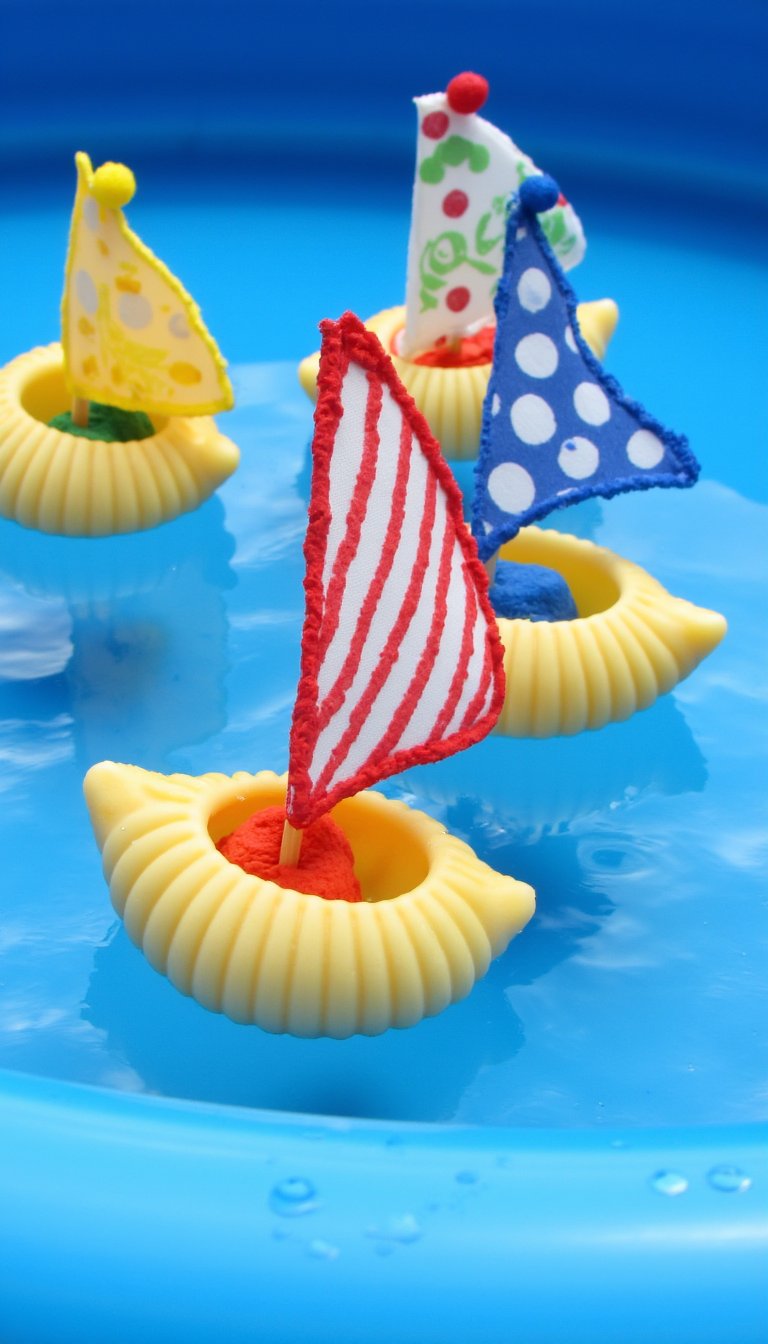 8. Pasta Shell Sailboats