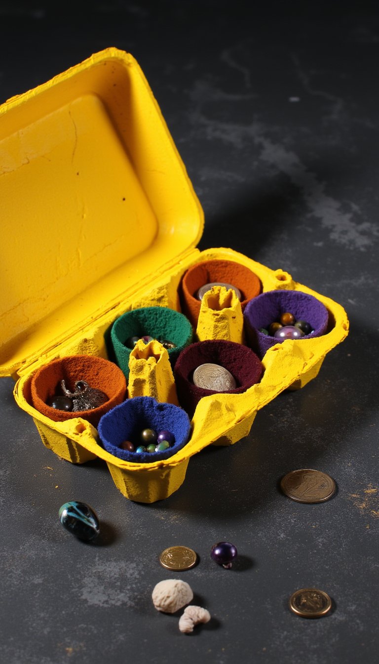 23. Egg Carton Treasure Box
