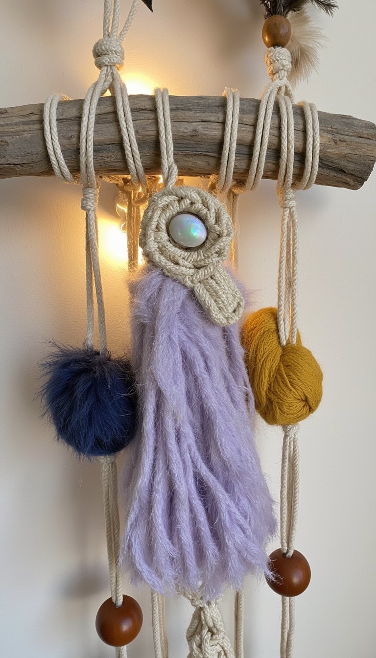 5. Driftwood & Yarn Wall Hangings