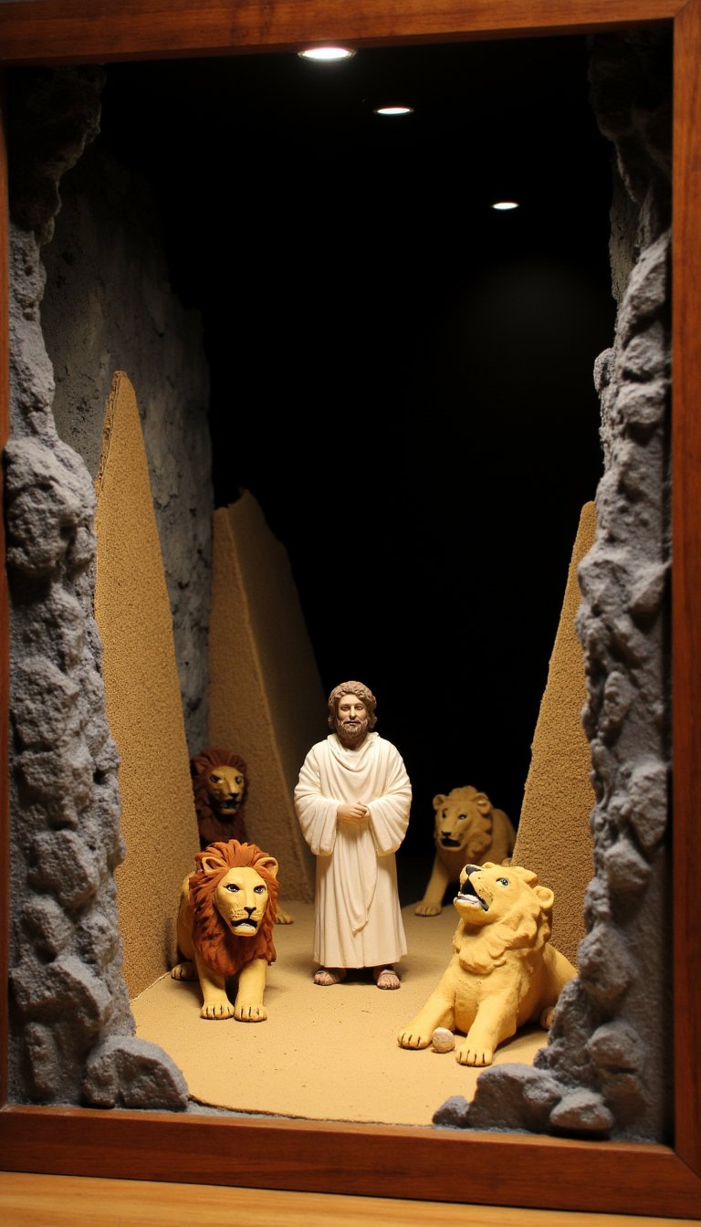 15. Daniel in the Lions' Den Shadow Box