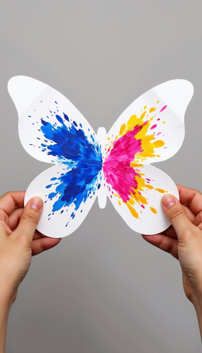 27. Paper Butterfly Symmetry Painting