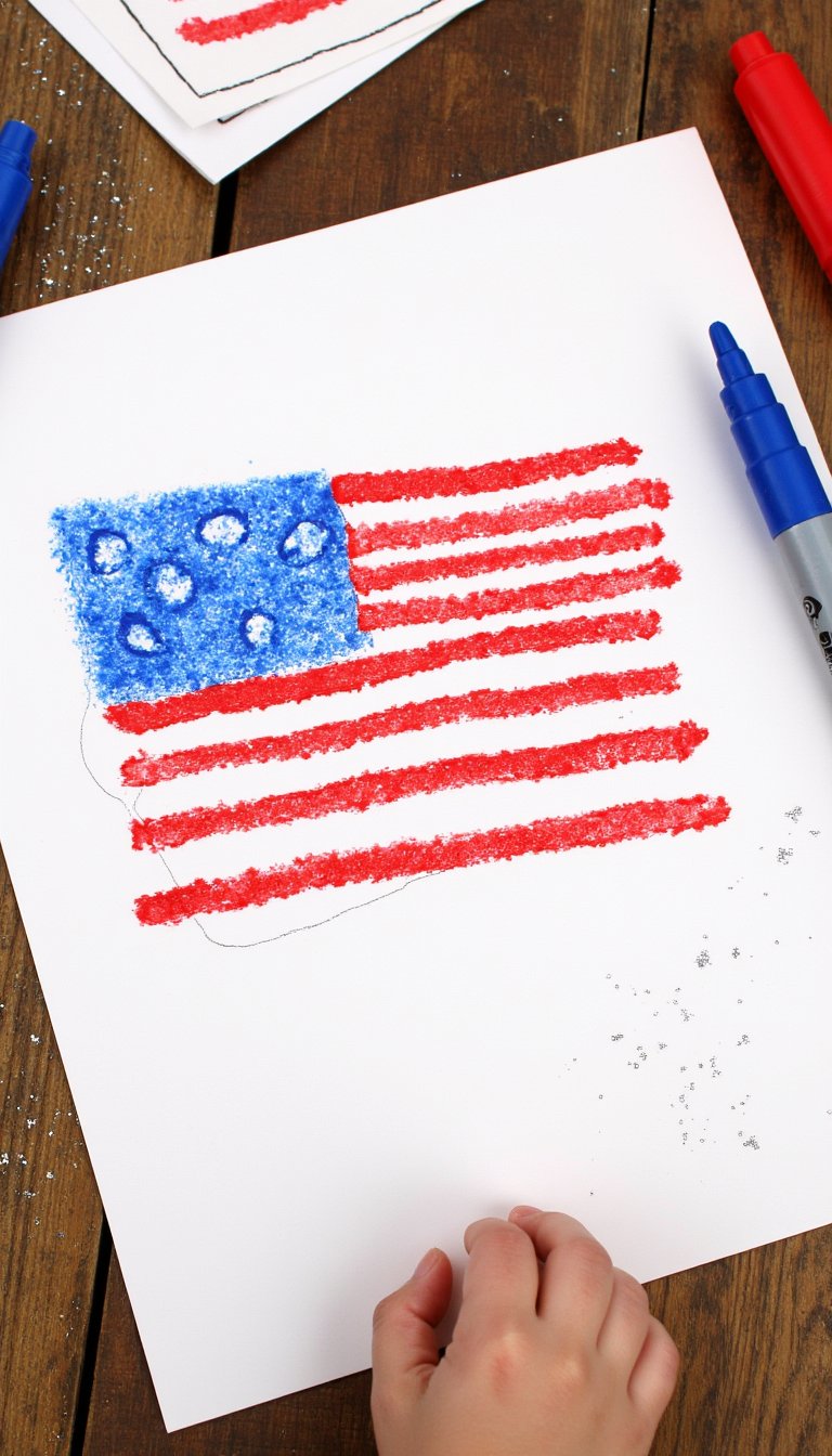 11. Flag Dot Marker Art