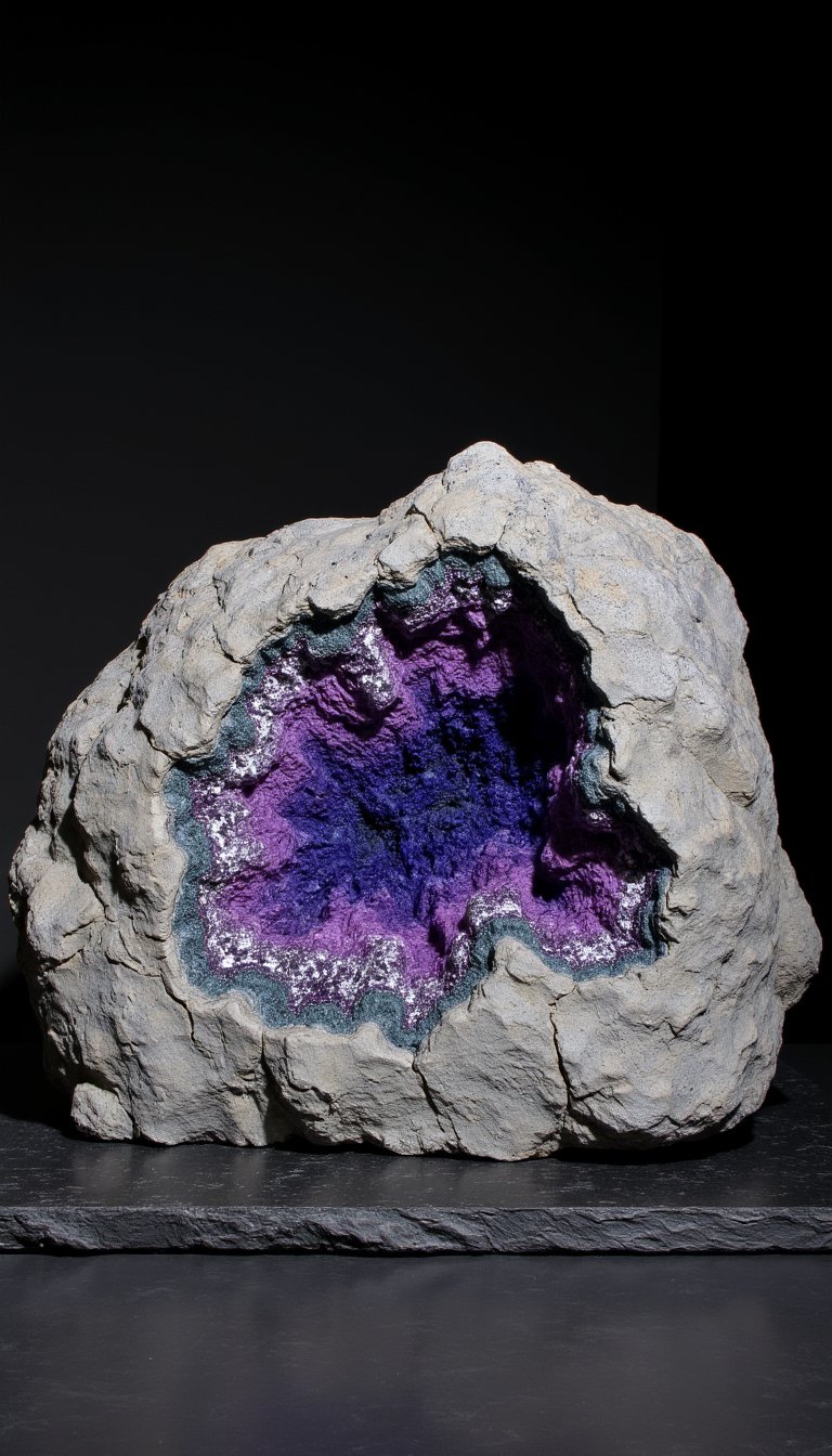 13. Concrete & Resin Geode Art