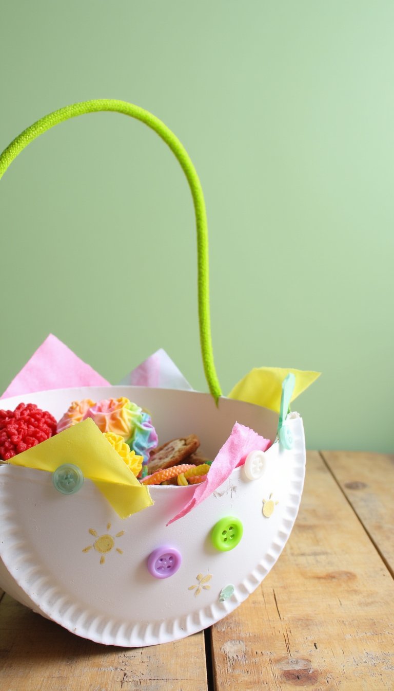 4. Simple Paper Plate Basket