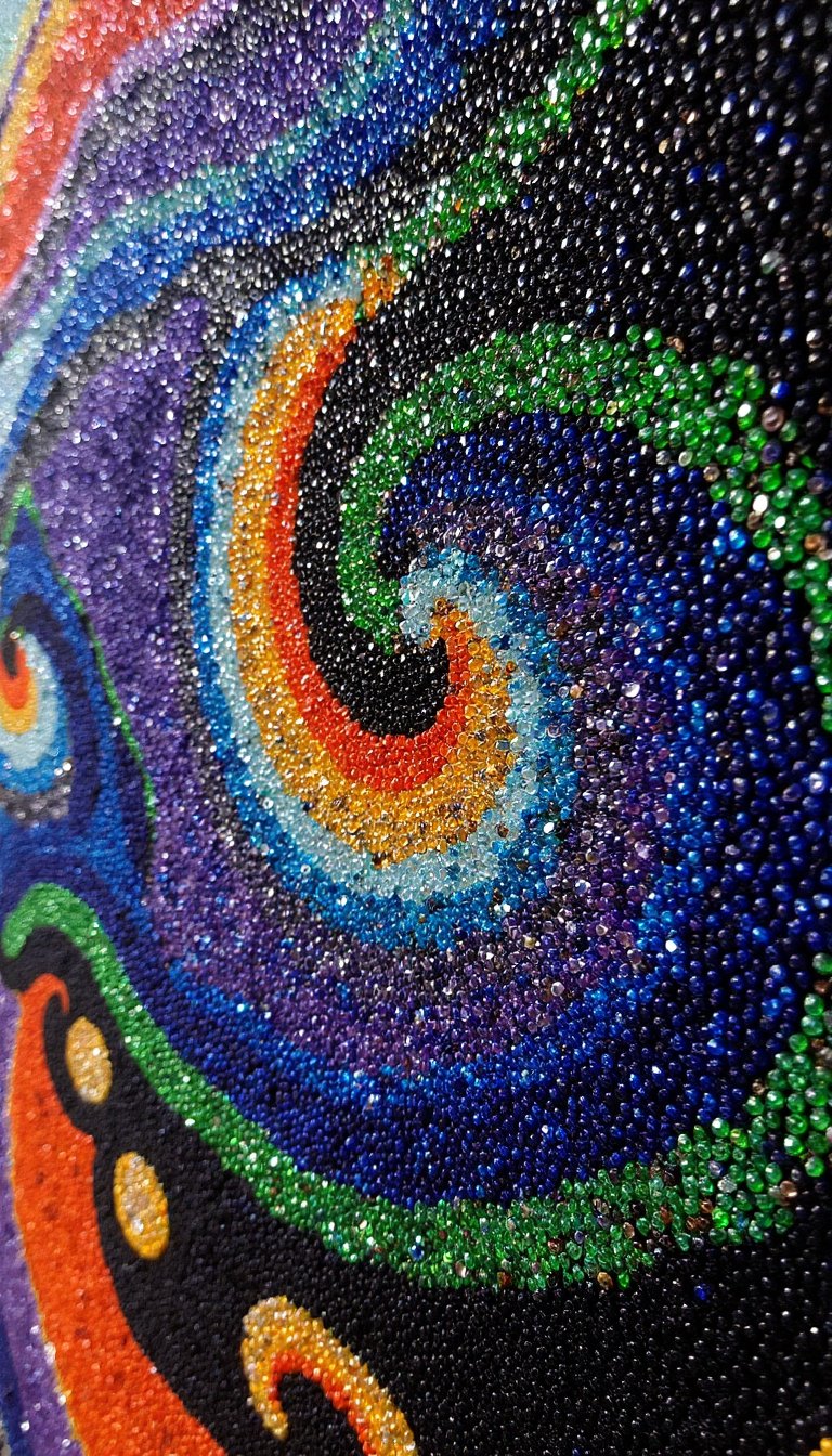 12. Abstract Beaded Wall Art