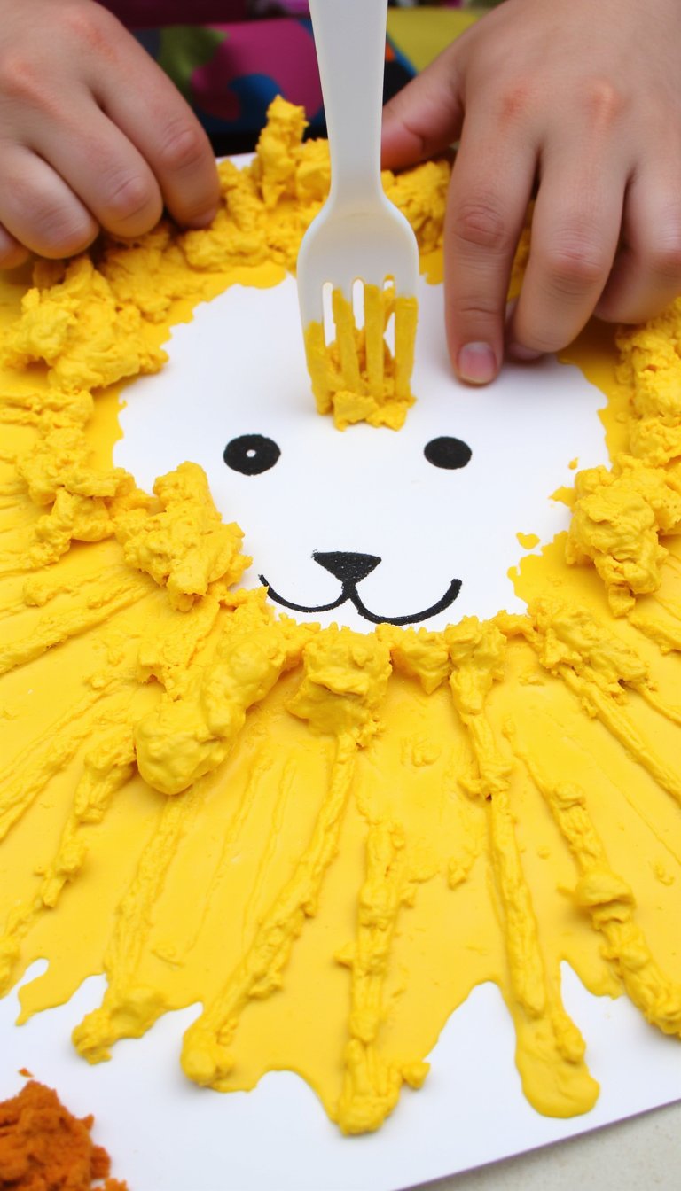 14. Fork-Painted Lions