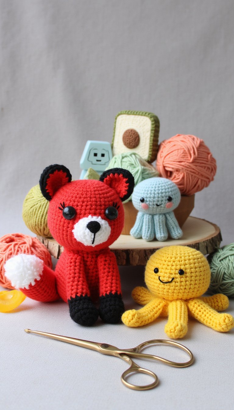 9. Knitted or Crocheted "Amigurumi"