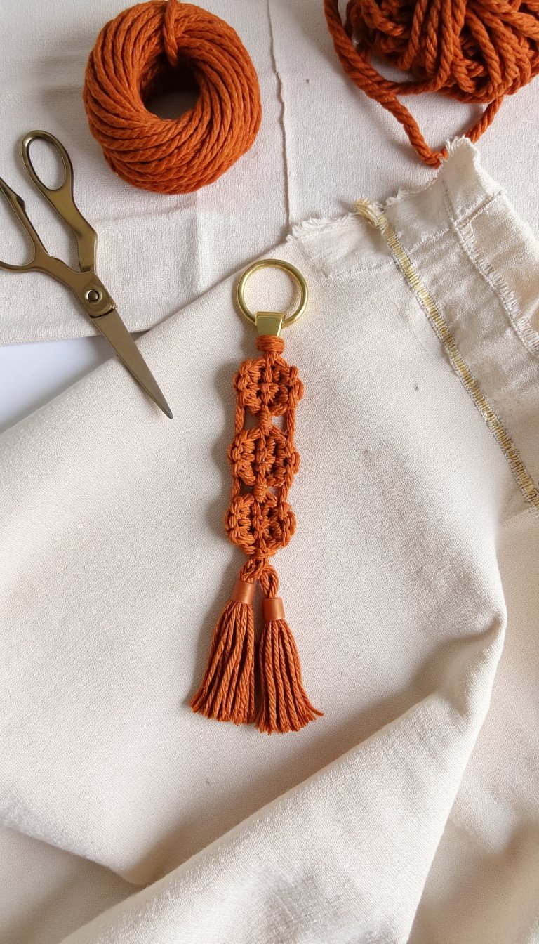 5. 5-Minute Macrame Keychain