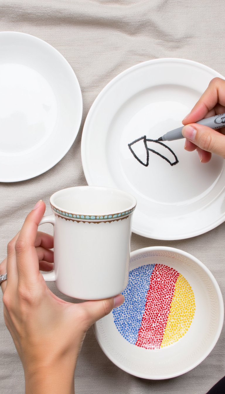 6. Sharpie Art on Ceramic