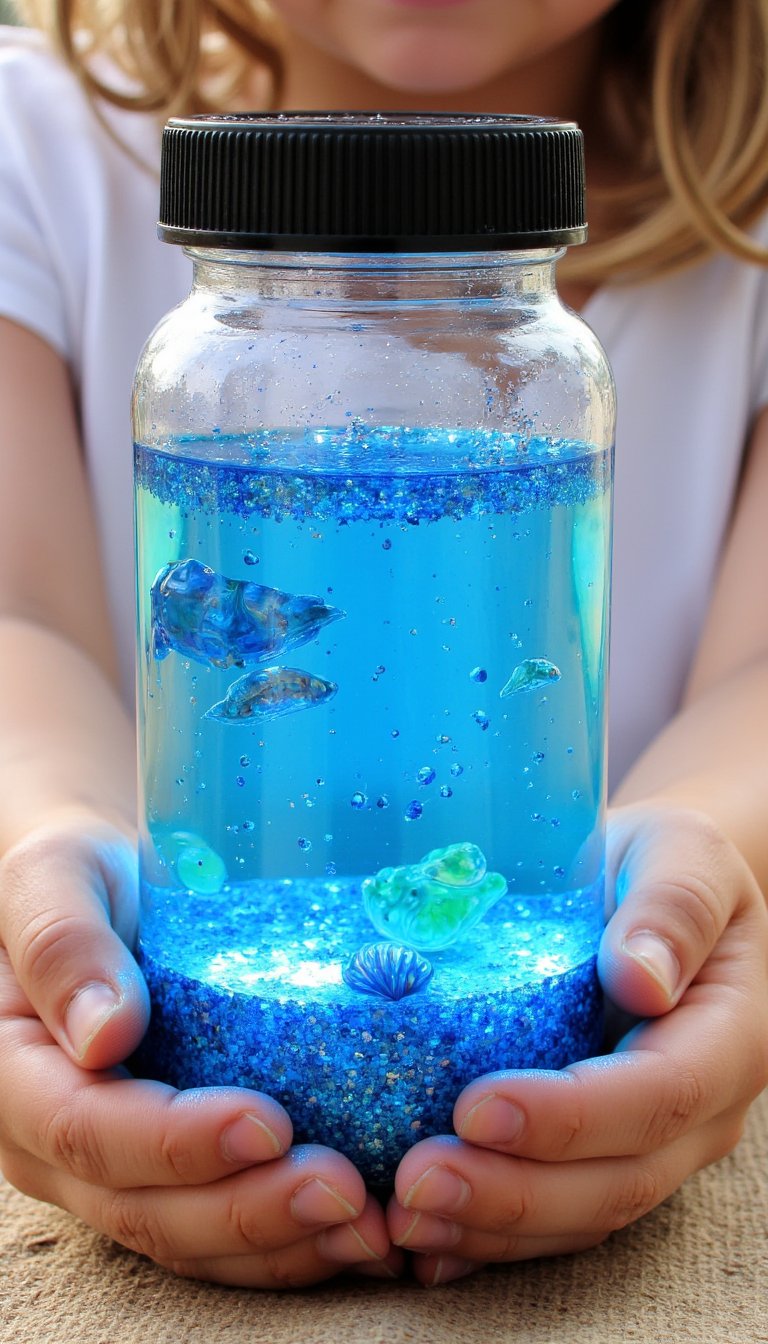 3. Ocean in a Bottle Sensory Jar