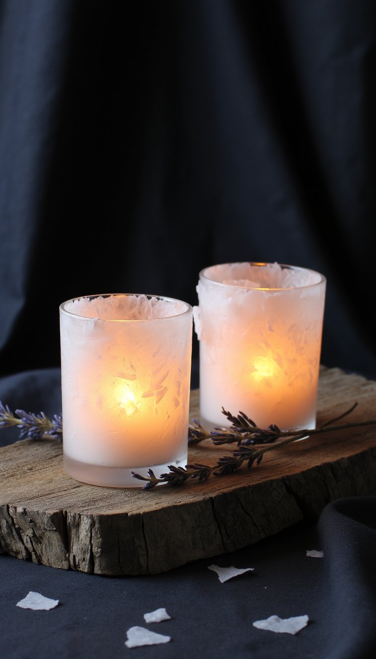 23. Faux Frosted Glass Votives