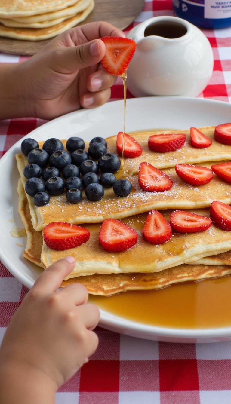 4. American Flag Pancake Breakfast