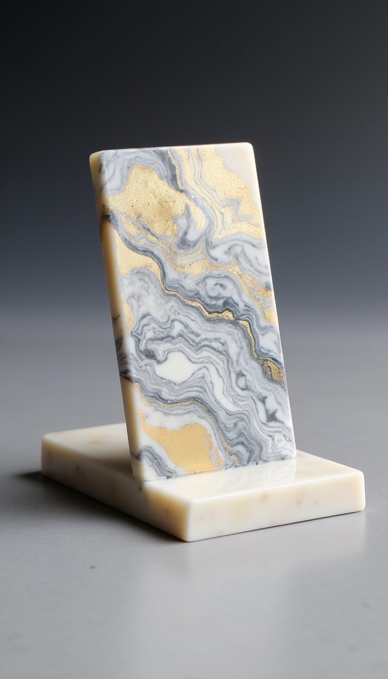 13. Faux Marble Phone Stand